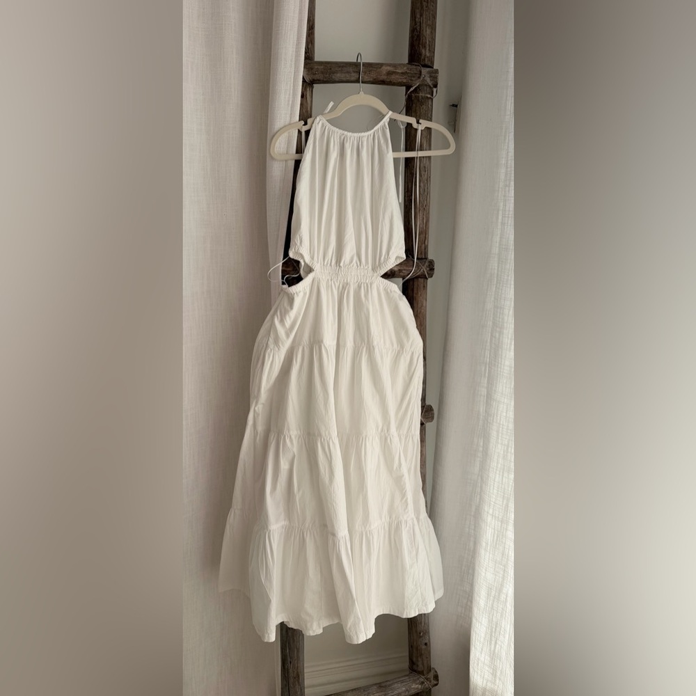 J. Crew White Harbor Midi Dress with cut out detail - Picture 6 of 8